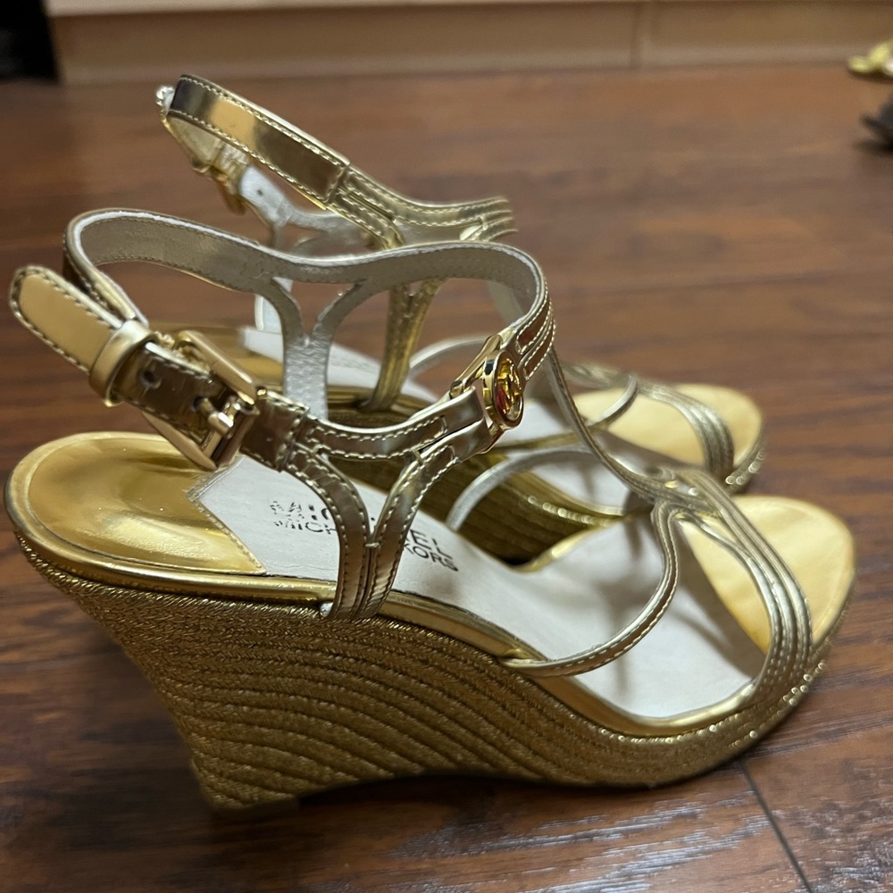 MICHAEL Michael Kors Gold Wedges